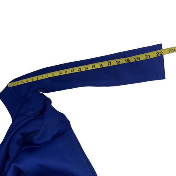 ASOS Unique Royal Blue Midi Dress One Long Sleeve/Over The Shoulder Sz 6 NWT - Picture 7 of 10